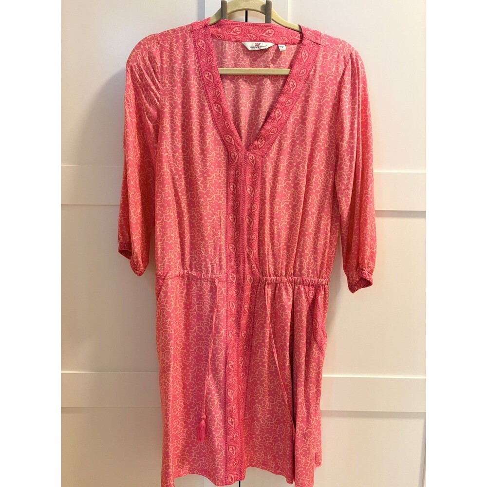 Vineyard Vines Floral Bloussan Sweet Taffy Dress Size 4, lined - Picture 3 of 4
